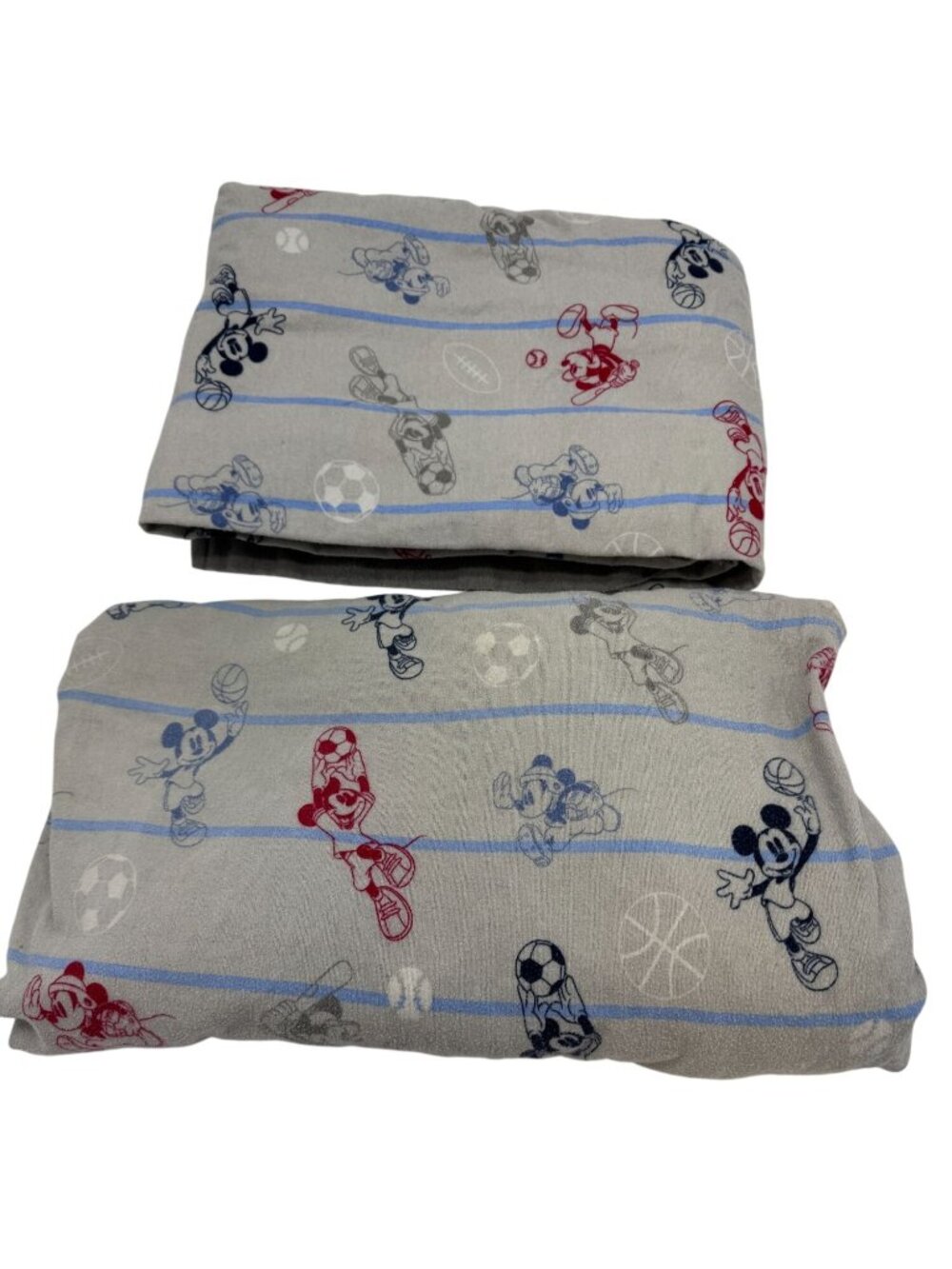 Disney Jumping Beans Bedsheet Flat & Fitted Sheet Set Twin Mickey Mouse Gray